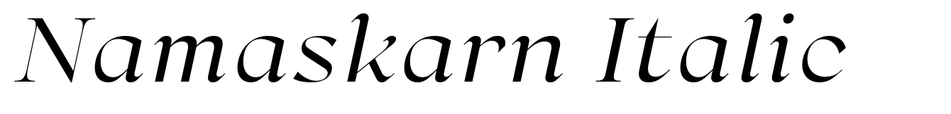 Namaskarn Italic